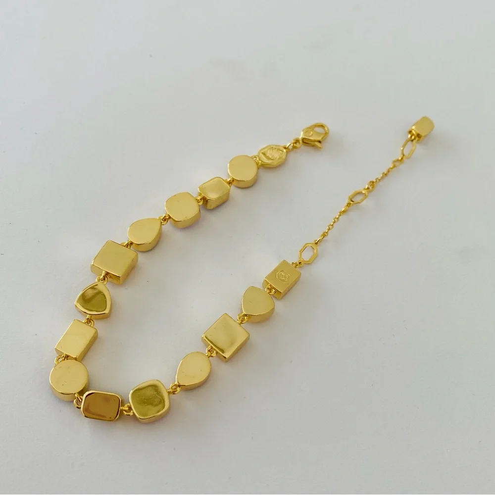 New in Box $320 Swarovski Imber Multicolor Crystals Gold Tone Bracelet